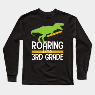 Dinosaur Roaring 3rd Grade Long Sleeve T-Shirt